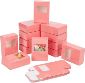 HOBBIESAY 20pcs Paper Box with CLea...