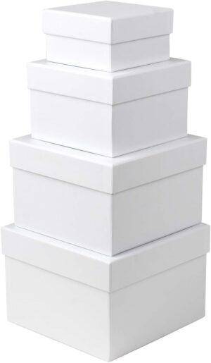 Briful Minimalist White Square Gift...