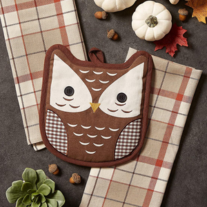 potholders,gift,set,owl,dishtowels