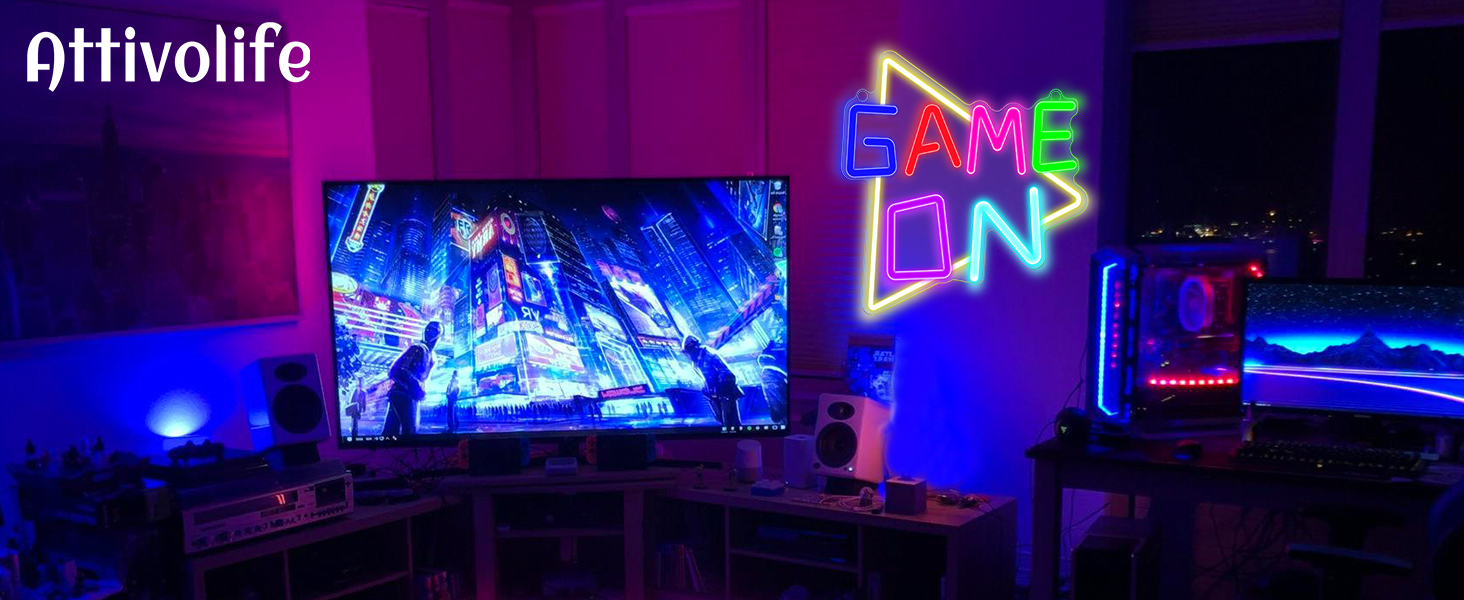 Game ON Dimmable Neon Lamp