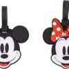 Peers Hardy - Disney Mickey and Minnie Mouse Red and Black 2 Piece Luggage Tag Set