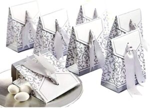 JZK 50 x Silver Paper Candy Box Gif...