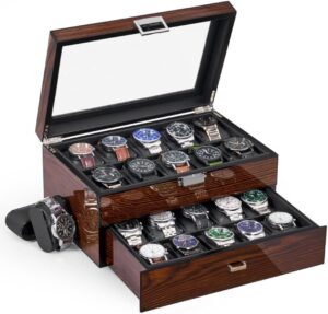 BEWISHOME Watch Box, 20 Slots Watch...