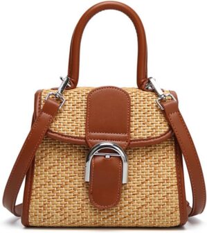 Boshiho Retro Straw Woven Handbag W...