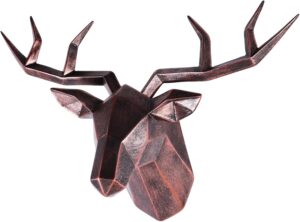 XYQXYQ Copper Deer Head Wall Decor,...
