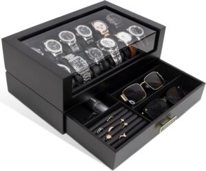 High End Watch Box for Men, 12 Slot...
