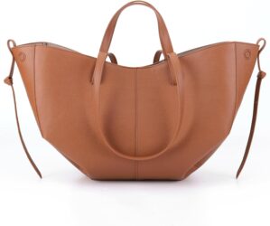 Vegan Leather Tote Handbag Large Ca...