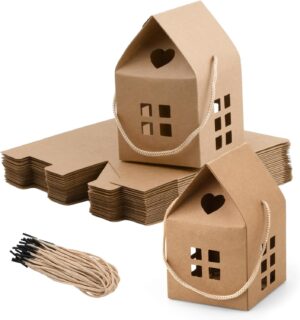 Pack of 24 Kraft Paper Candy Boxes,...