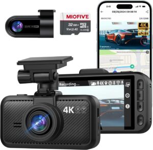 Miofive Dash Cam for Front and Rear...