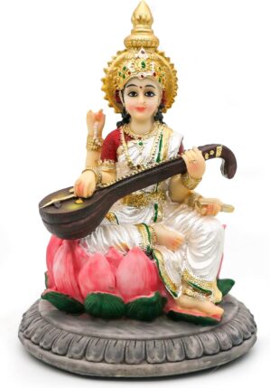 Hindu Goddess Saraswati Idol Statue...