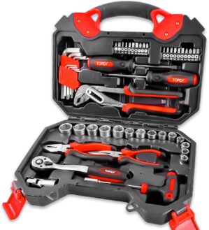 TOPEX 52-Piece Hand Tool Kit Portab...