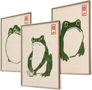 Hoji Frogs Poster Set Ukiyo-e Japan...