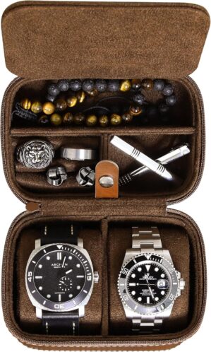 Double Watch Travel Case Storage Or...