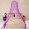 Purple Canopy for Girls Bed with Pre-Glued Glow in The Dark Stars - Princess Mosquito Net Room Decor - Kids & Baby Bedroom Tent with Galaxy Lights - 1 Opening Canopy Bed & Hanging Kit Included - Image 6