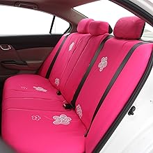 Pink Flower Seat Covers