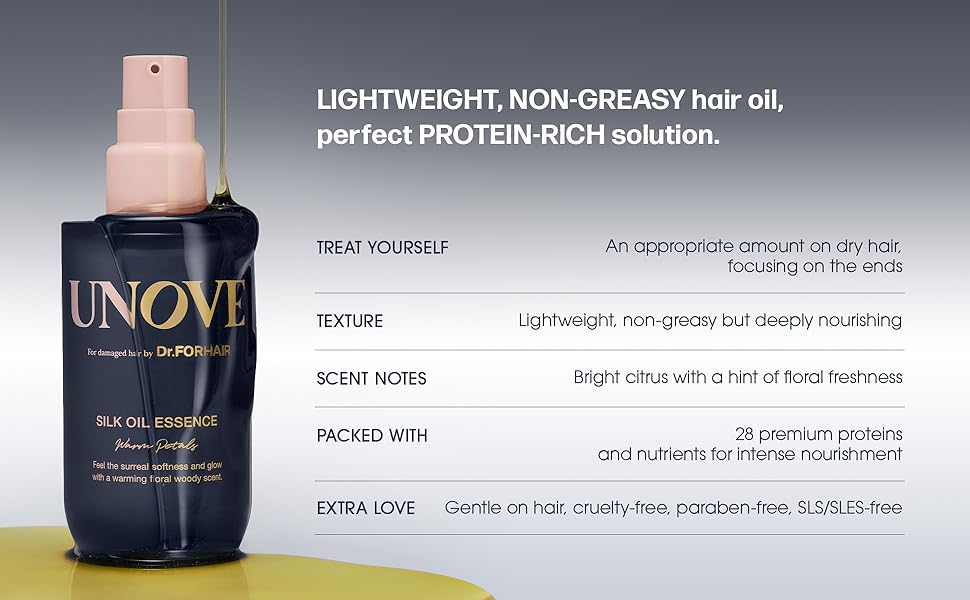 hair oil shot