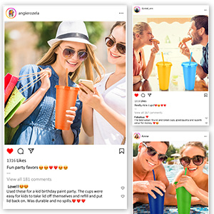 Colorful Straw Tumblers