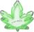 Rockin Gear Glass Ashtray Marijuana Leaf Shape Weed 420 Cannabis Cigarette Ashtray