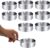 Ashtray, Pack of 8 Stainless Steel Ashtrays, Table Top Round Ashtray, Can Be Used for Home, Office, Restaurant, Bar
