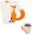 Fox Mug, Fox Gift Mug, Cute Mug Animal, Ceramic Coffee Cup, Cute 3D Mug for Christmas, Birthday, Anniversary (360 ml)
