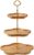 Lxoraziy 3-Tier Natural Bamboo Fruit Bowl – Serving Stand, Snack Tray & Cake Display Countertop Fruit Basket Serving Tray Rack, for Fruit Vegetable Storage, Snack, Party