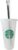 Starbucks 1 Pack Bundle – Reusable Frosted 24 oz Cold Cup with Lid and Green Straw w/Stopper