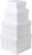 Briful Minimalist White Square Gift Boxes, Set of 4 Assorted Sizes, Suitable for Gifts, Storage, Crafting, Toys, Gift Packaging – Wedding, Birthday, Christmas