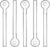 BMTick 5″ Glass Oil Pipe with Neck Borosilicate Glass 5 Pack