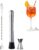 3 Piece Cocktail Shaker, Cocktail Set, 15/30 ml Bartender Measuring Cup, Spoon, Mortar and Pestle, Professional Bartender Bar Set, Cocktail Accessories, Gift for Women and Men
