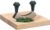 KitchenCraft Mezzaluna Chopper and Wooden Chopping Board, Stainless Steel Double Blade Knife/Wood, 2 Piece Set, Silver/Black