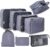 Travel Packaging Cube,8-piece set of travel cube, Foldable luggage Storage Bag, lightweight luggage Storage Bag (Grey)