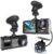 Shkalacar Dash Cam Car, HD 1080P Dash Cam Front Rear with 3 Cameras, Night Vision, 170° Wide Angle, G-Sensor, Motion Detection, Parking Monitoring, Car Safety Driving Recorder Supports 64GB Max
