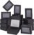 BENECREAT 30 Pack Kraft Paper Boxes with Clear Window 8.5x6x3cm Black Gift Packaging Boxes for Bakery Cookies Cake Candy Wedding Party Favors