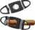 Pack of 2 Stainless Steel Cigar Cutters, Portable Cigar Cutter, Double Blade Scissors with Plastic Handle, Cigar Scissors, Cigar Accessories for Most Sizes of Cigars, Men’s Gift, Black