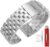 24mm 22mm 20mm 18mm Metal Watch Band Premium Solid Stainless Steel Watch Bracelet Straps for Men Women Blue/Black/Silver