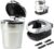 Kytpyi Car Ashtray, Portable Odour-Proof Car Ashtray with Lid, Light and 1 Holder for Car Outdoor (Silver)