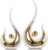XMGZQ 2pcs White and Gold Decor, Abstract Art Table Decoration, Ceramic Statue for Home Decor, Ornaments for Living Room Office, Great Gift Idea, Modern Style