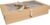 Emartbuy Pack of 12 Rectangular Gift Boxes, 25 cm x 15 cm x 5 cm, Brown Kraft Box with Clear Lid and Satin Ribbon