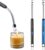 Electric Lighter, 2 Pack of USB Rechargeable Candle Lighter with Flexible Neck, 8.1-inch Arc Lighter with LED Battery Indicator and Safety Switch for Candle, Kitchen,Grill,Camping (Black+Blue)