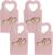 Gift Box Heart Wedding 50 Pieces Gift Box with Handle, Wedding Candy Boxes, Gift Box Paper, Chocolate Boxes Empty Pink for Birthday Wedding Christmas 6 x 3.8 x 10.5 cm