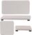 NiuYichee Set of 4 Water Absorbent Diatomite Tray, Bathroom Soap Dish, Water Absorbing Stone Used for Hand Soap & Plants & Toiletries in The Modern Home|2pcs(6.3″ x 3.15″)+2pcs(3.15″ x 3.15″)