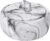 BIGH – Marble Ashtray with Lid, Smoke Absorber Ashtray, Blue Outer Ashtray, Portable Ashtray for Office, Hotel or Home, Odourless Lid, Color: Grey