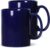 SHOWFULL Large Coffee Mugs, 22 OZ(650ml) Extra Coffee Mug Set of 2, Smooth Ceramic Boss Cups, Big Capacity and Large Handle, for Dad Men, Blue