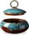 Ceramic Ashtray with Lid, Windproof Ashtray, Cigar Ashtray for Outdoor Use, Large Storm Ashtray, Desktop Ashtray for Interior Decoration (Colour Gradient Blue)