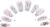 PN-009 Press-On Nails Lacquered 10 Pieces Reusable False Nails Glamour Rhinestones Wedding Pearls Butterfly Moon White