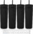 Volhoply 20oz Plastic Skinny Tumblers Bulk 4 Pack,Double Wall Tumbler with Lid and Straw,Reusable Travel Iced Coffee Mug,BPA Free Matte Acrylic Water Cups With Straw for Parties,DIY Gifts(Black,4 Set)