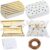 50 Pieces Party Gift Pillow Boxes, Pillow Paper Candy Boxes, White Paper Pillow Box, Kraft Paper Small Gift Pillow Boxes with Thank You Card, for Wedding, Party (2 Types)