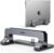 UGREEN Vertical Laptop Stand Holder for Desk Adjustable, Aluminum Dock, Compatible with MacBook, Surface Book, Chromebook, up to 17.3 Inch, Grey
