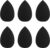 Sibba Powder Puff Beauty Blenders 6 Pieces Makeup Sponge Make Up Face Foundation Concealer Cosmetic Blending Holder Mini Washing Set Small Brushes Tools (Black)