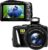 Ade Digital Camera Photo Camera, 1080P 48MP Camera with 16x Digital Zoom and Macro Lens, Compact Camera with Rotating Dashboard for Teenagers, Beginners, Adults, 32GB SD Card